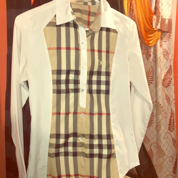 button down burberry shirt